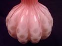 Victorian Satin Glass Vase, Melon Shaped, Antique,