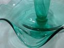 Teal Epergne, Victorian, Glass, Hand-Blown, Antiqu