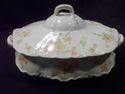 Vegetable Server, Porcelain, Floral, Peerless Bava