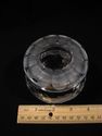 Antique Cut Crystal Hair Receiver, Engraved Daisy 