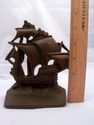 Pair of Cast Brass Bookends, Spanish Galleons, Sai