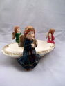 Nut, Candy Dish with Three Holiday Angels, Hand-Pa