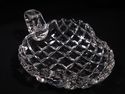 Gorgeous Large Cut Crystal Handled Nappy, Fluoresc