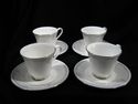 Set of Four Royal Doulton Footed Cups and Saucers,