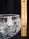 Cut Crystal Salad Bowl, Elaborately Etched Intagli