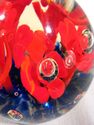 Interesting Floral Art Glass Paperweight