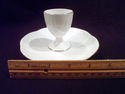 Egg Cup and Underplate, Shelley Regency White, Por