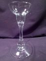 Three Elegant Glass Candlesticks, Candleholders, V