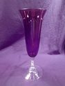 Vase, Cambridge Fluted Amethyst, Clear Keyhole Ste