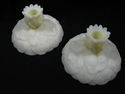 Pair of Beautiful Fenton Candleholders, Custard Gl