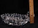 Gorgeous Large Cut Crystal Handled Nappy, Fluoresc