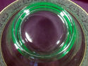 Cambridge Vaseline Glass Footed Centerpiece Bowl, 