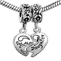 Pugster Mother Daughter Charm Heart Love Mom Charm