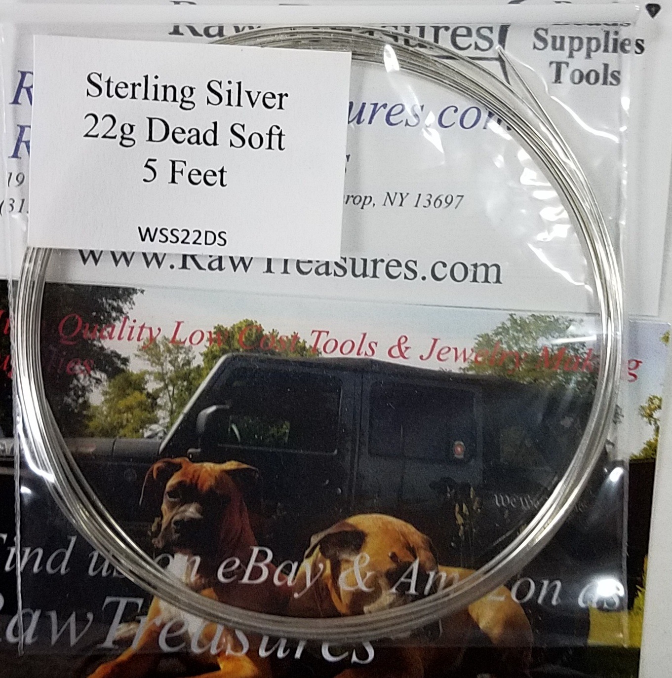 22 Gauge .925 Sterling Silver Dead Soft Wire, Roun