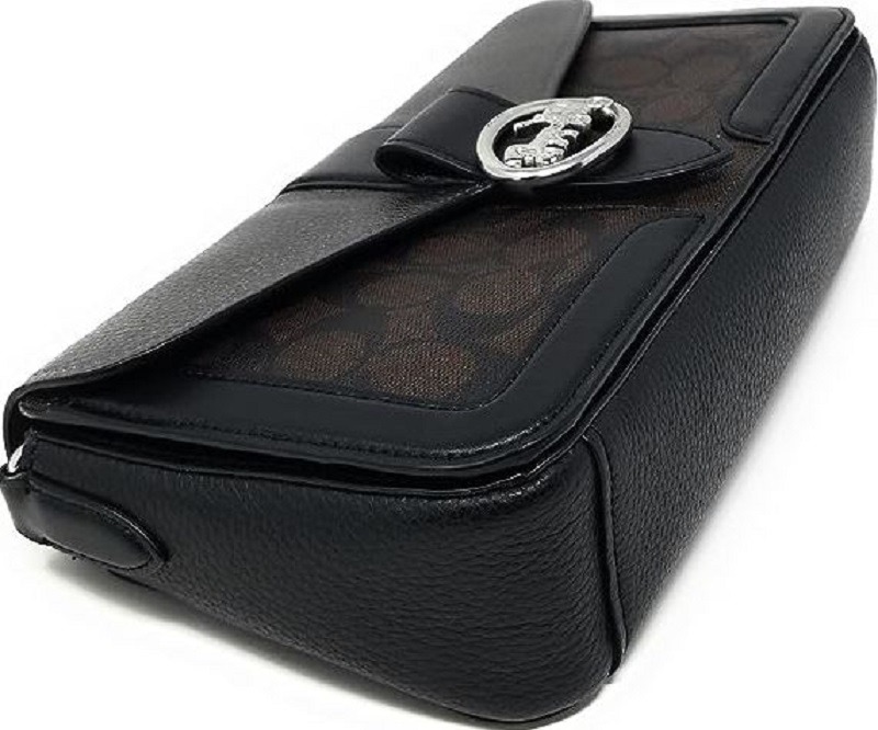 Coach Georgie Signature Canvas & Leather Silver Graphite