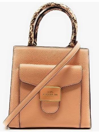 Coach Pepper Pebble Leather Shell Pink & Snakeskin Mini Crossbody