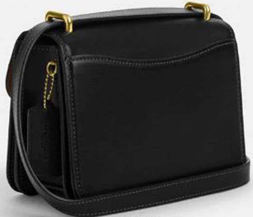 Coach Morgan Black Square Refined Calf Leather Crossbody Bag NWT