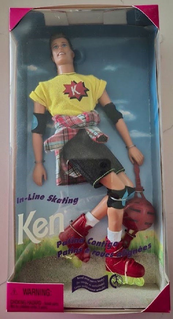 1995 In-Line Skating Rollerskates Ken Barbie MNRFB! 15474 | eBay
