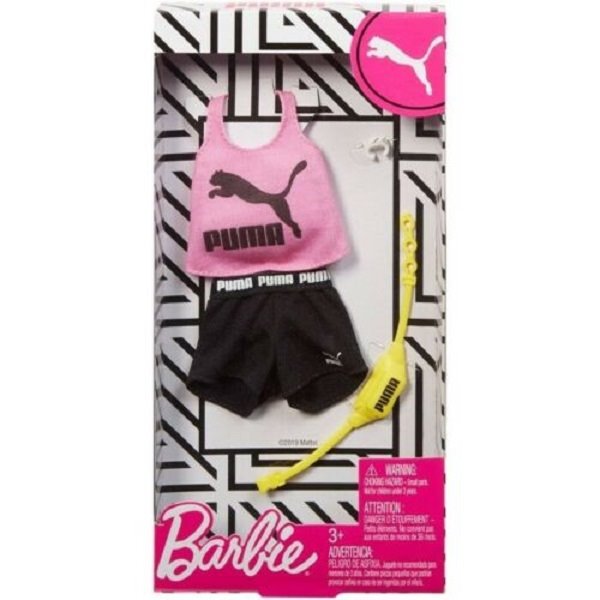 Barbie Puma Pink Top and Black Shorts Fashion Pack