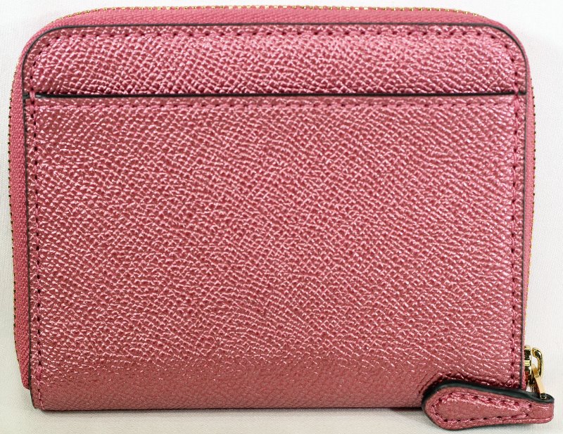 Coach Metallic Pink Zip Around Small Wallet NWT! F29444 192643316683 eBay