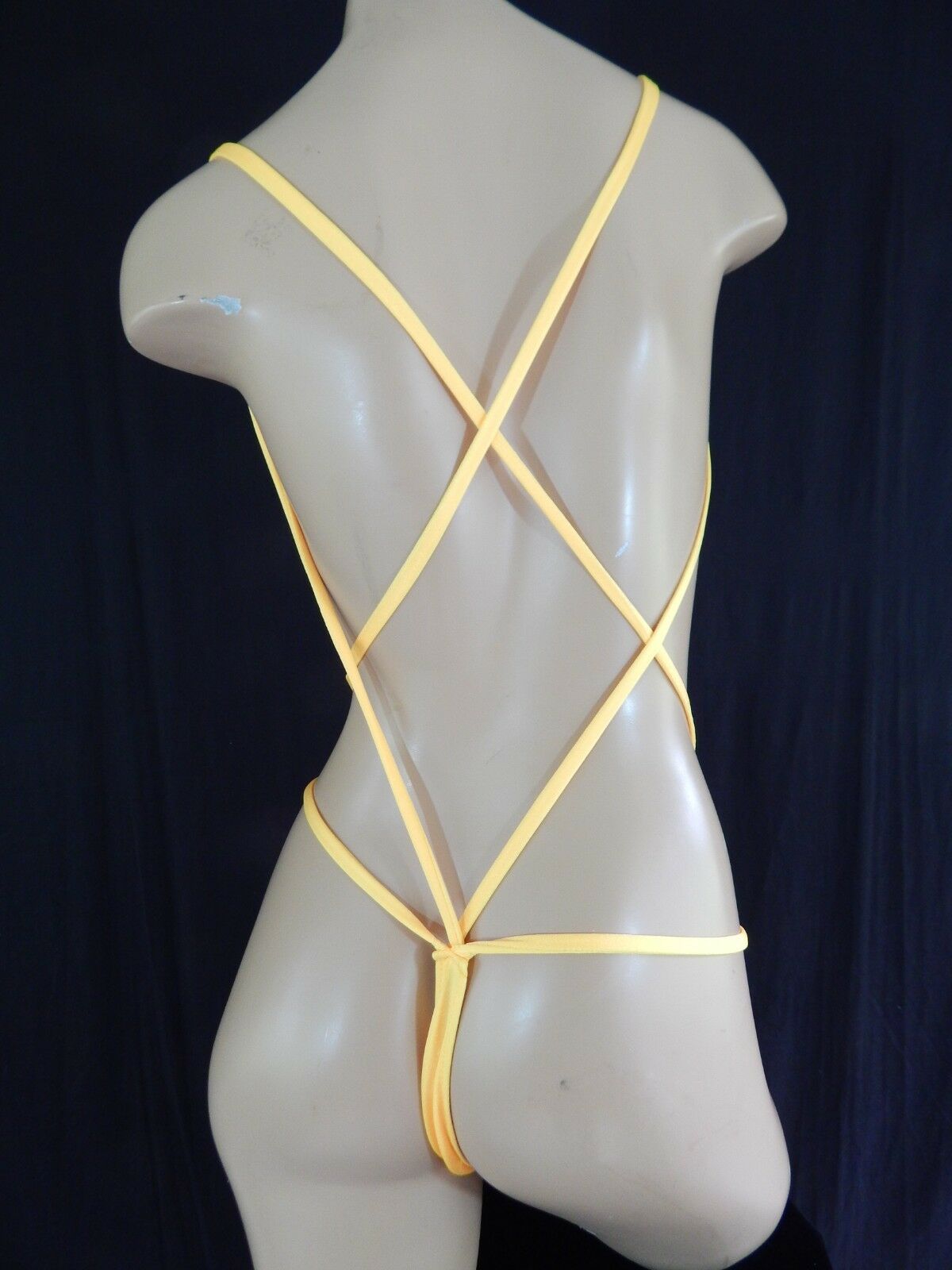 Exotic Dancer Stripper Yellow Two Piece Bikini Sling Dance Outfit