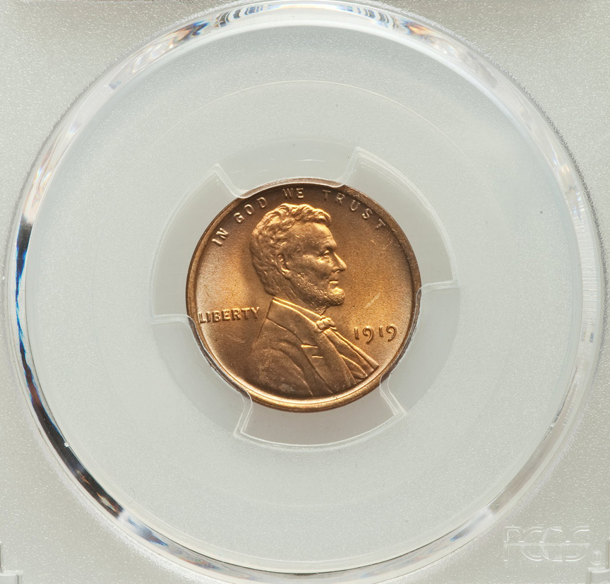 1919  PCGS MS66RD Red Lincoln Wheat Cent 3620 - EX