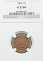 1869 NGC VF25 Indian Head Cent - Nice Eye Appeal!