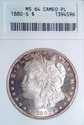 1880 S Morgan Dollar ANACS Graded MS64DMPL Cameo S