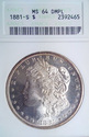 1881 S Morgan Dollar OLD ANACS Graded MS64DMPL Stu