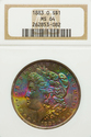 1883 O NGC MS64 Morgan Silver Dollar Textile Toned