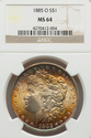 1885 O NGC Graded Morgan Silver Dollar - Stunning 