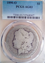 1890 - O Morgan Silver Dollar PCGS Graded AG3 Low 