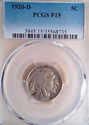 1920 D Buffalo Nickel PCGS F15 8735