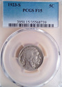 1923 S Buffalo Nickel PCGS F15 8739