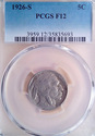 1926 S Buffalo Nickel PCGS F12