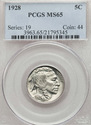 1928 Buffalo Nickel PCGS MS65 