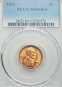 1932 Lincoln Wheat Cent PCGS Graded MS66RD 