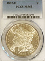 1882 O Morgan Silver dollar PCGS MS63 