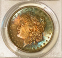 1896 P Morgan Silver dollar PCGS MS65 TONED GEM! S