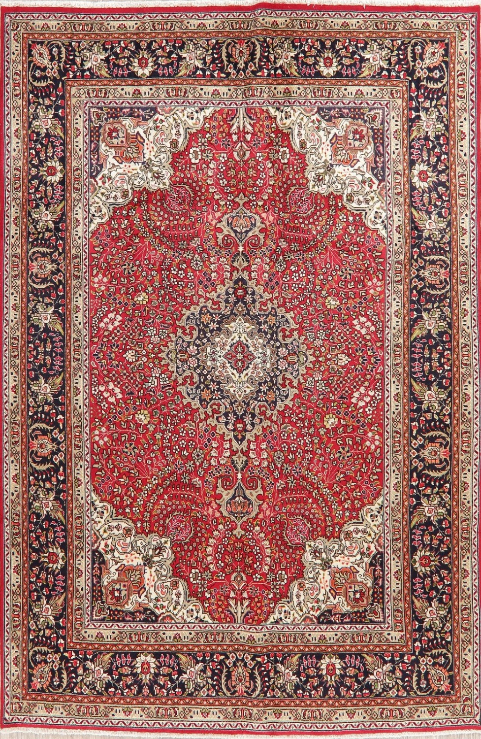 Red Traditional Medallion Oriental Area Rug Wool Hand ...