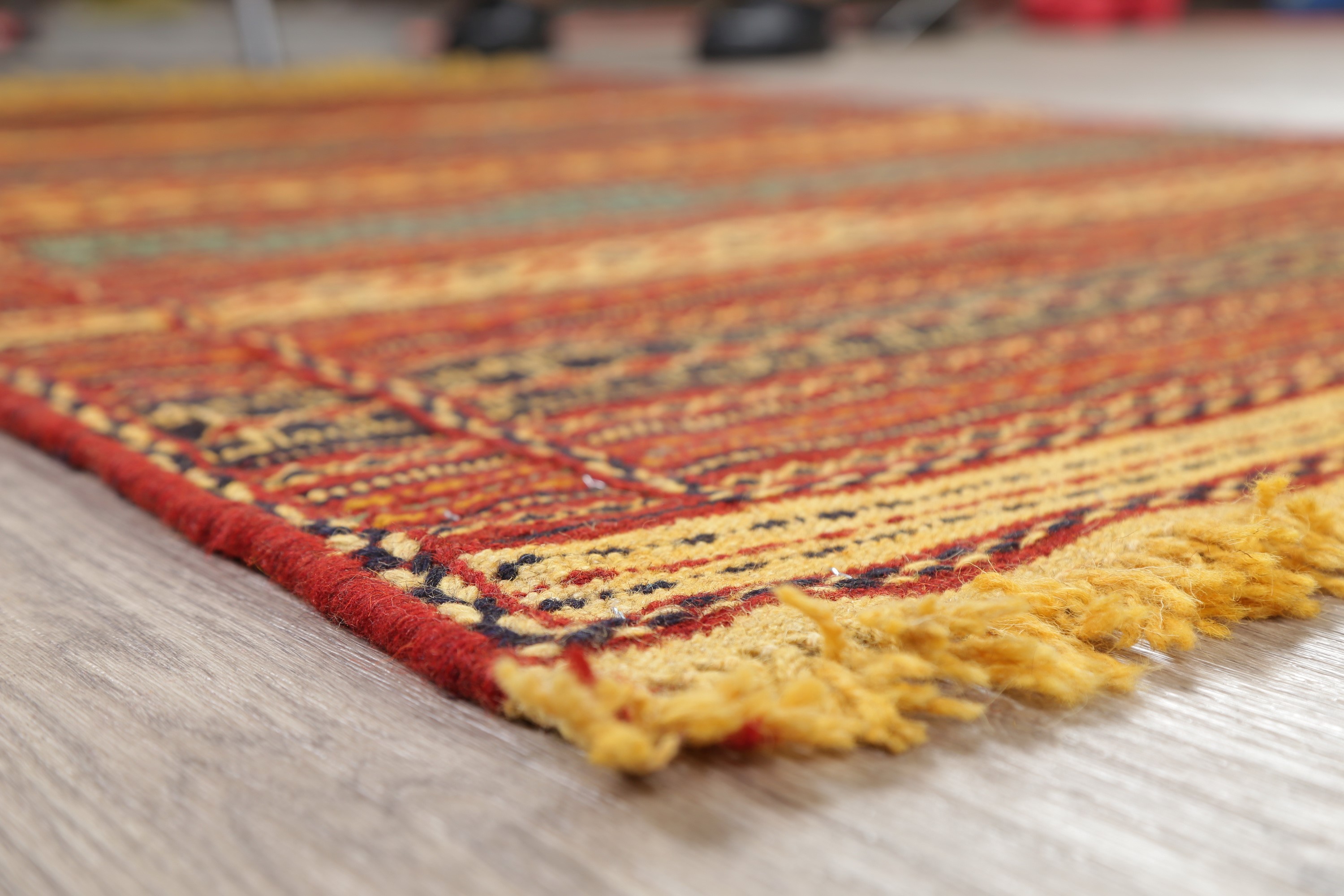 Kilim Turkish HandWoven Area Rug Wool Oriental Geometric Home Decor