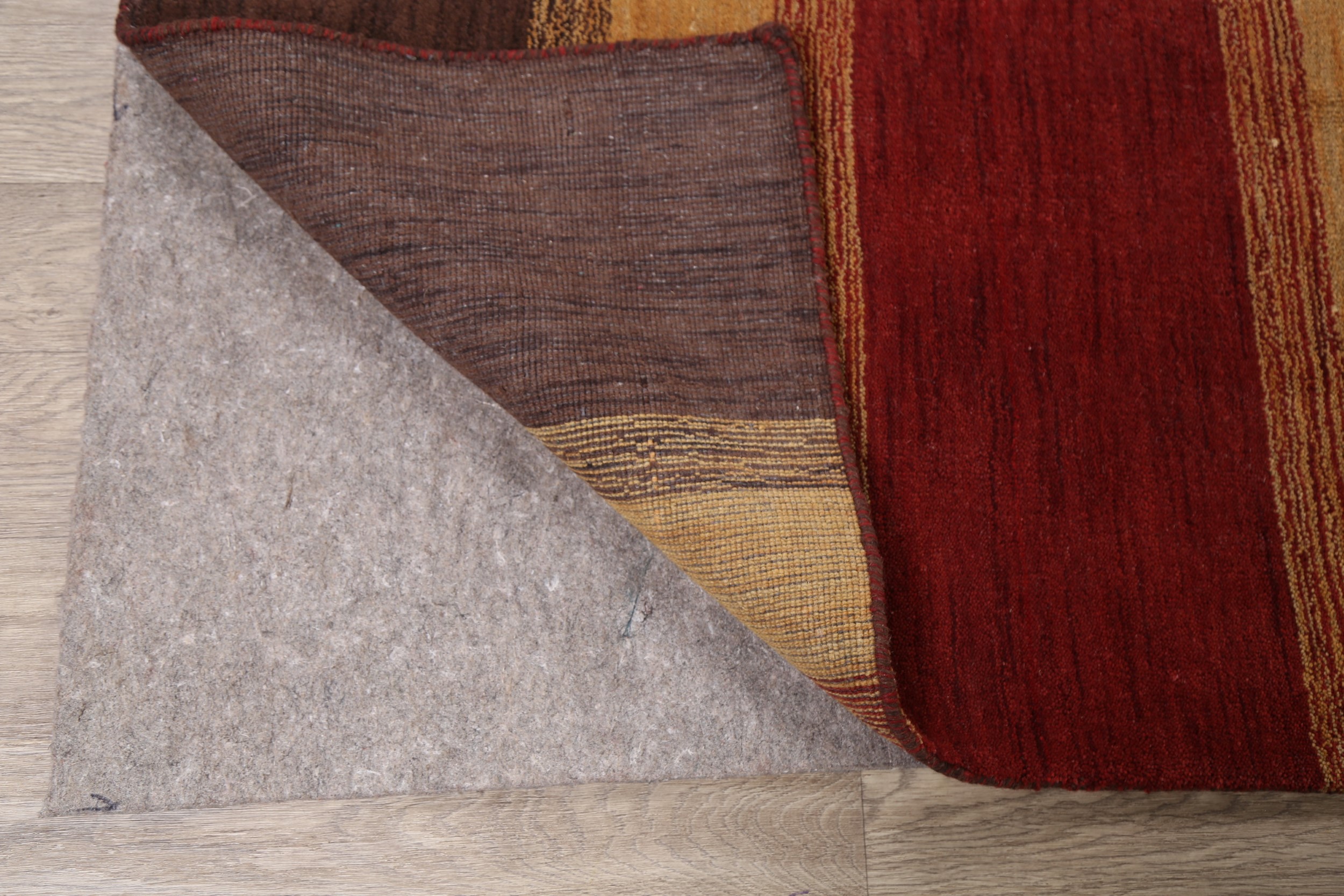 Contemporary Striped Gabbeh Oriental Area Rug Wool Handknotted Living