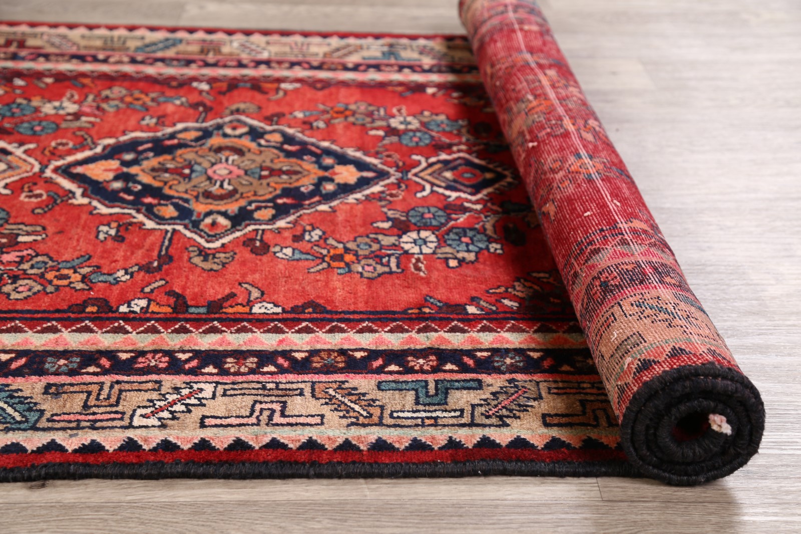 Lilian 4x10 Wool HandKnotted Floral Oriental RED Runner Rug CARPET eBay