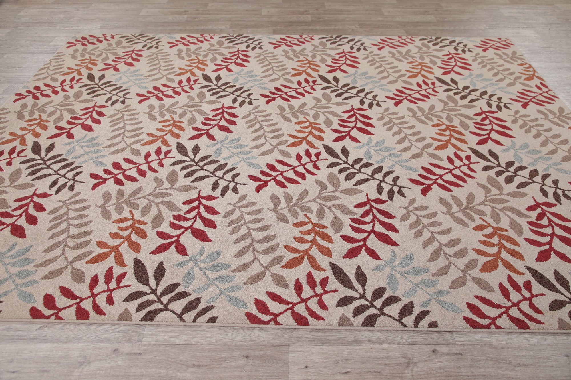 Modern Floral Agra Nature Print Oriental Area Rug AllOver Contemporary