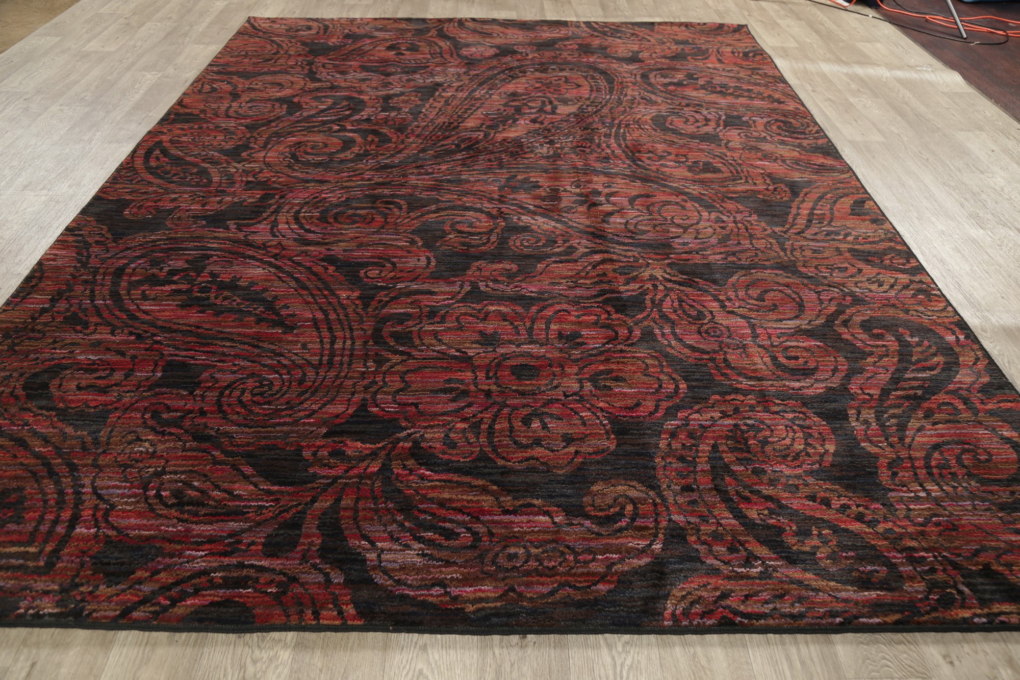 Distressed Style Floral Oriental Area Rug Modern Turkey Charcoal 8x10
