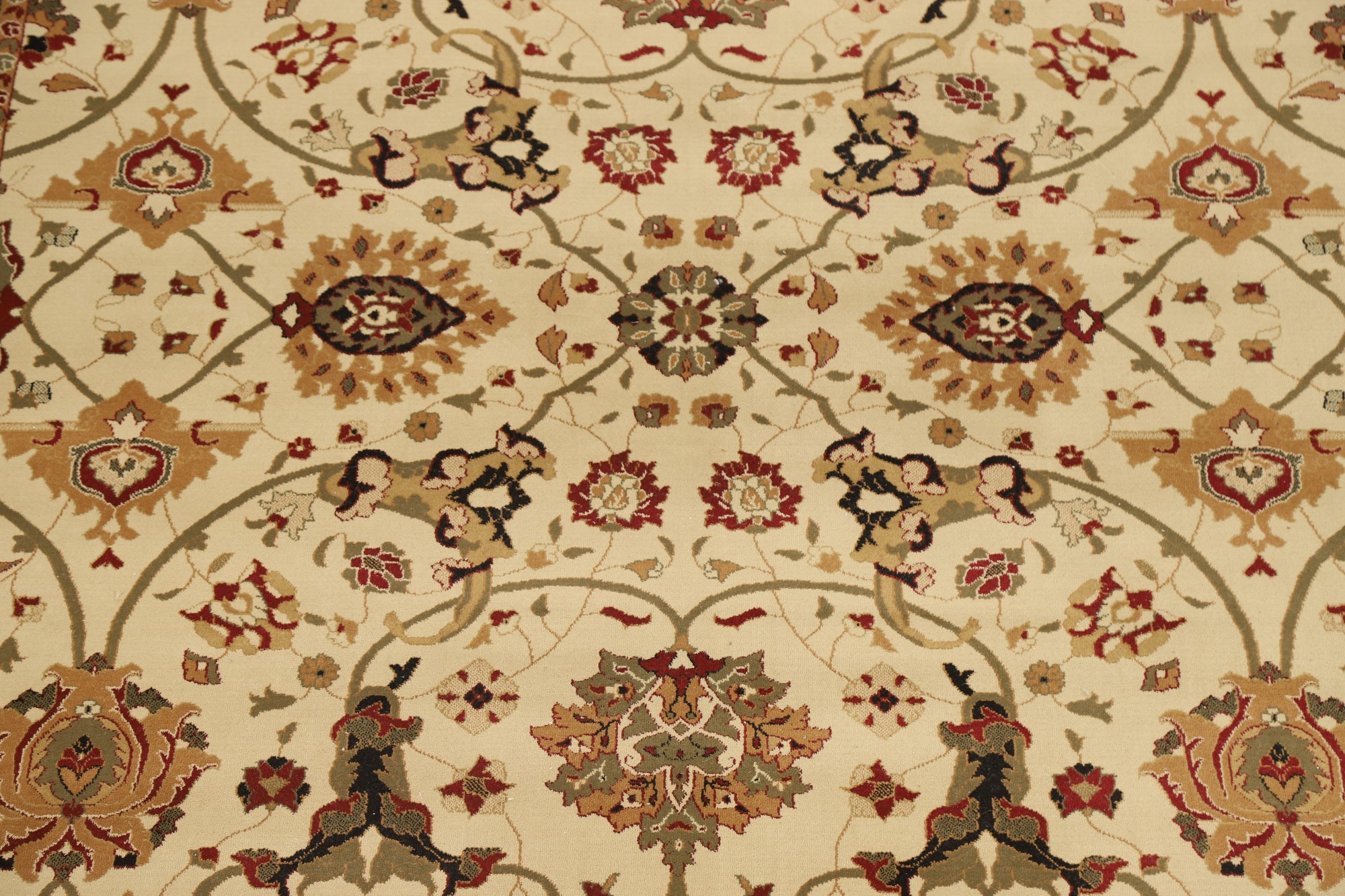 Floral Beige/Green Classic Oriental Turkish Area Rug Dining Room Carpet