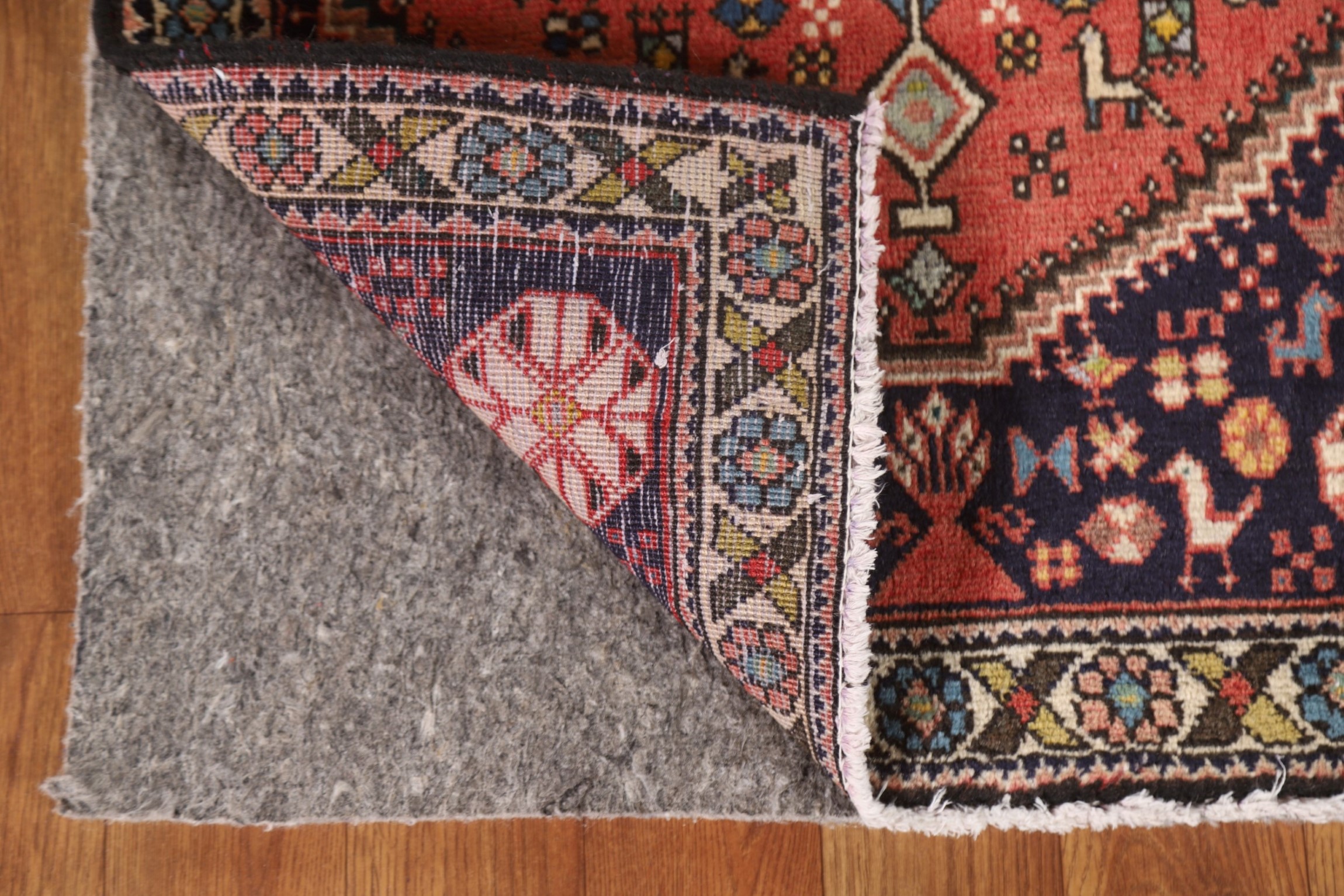 excellent Vintage Geometric Traditional Runner Rug 2'x5
