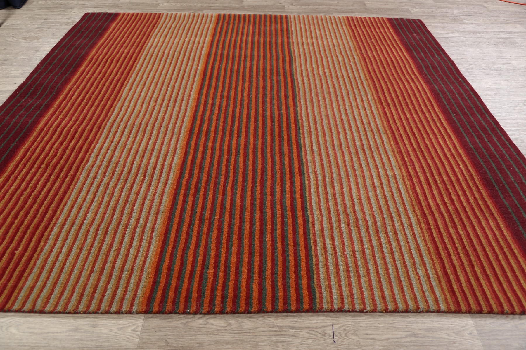 Striped Modern Gabbeh Oriental Area Rug Hand-tufted Wool Plush Carpet