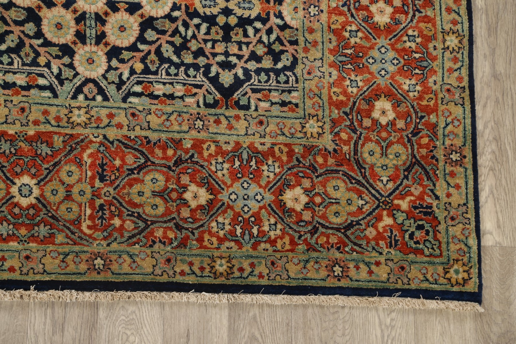 Vegetable Dye AllOver Traditional Oriental Area Rug Handmade Wool