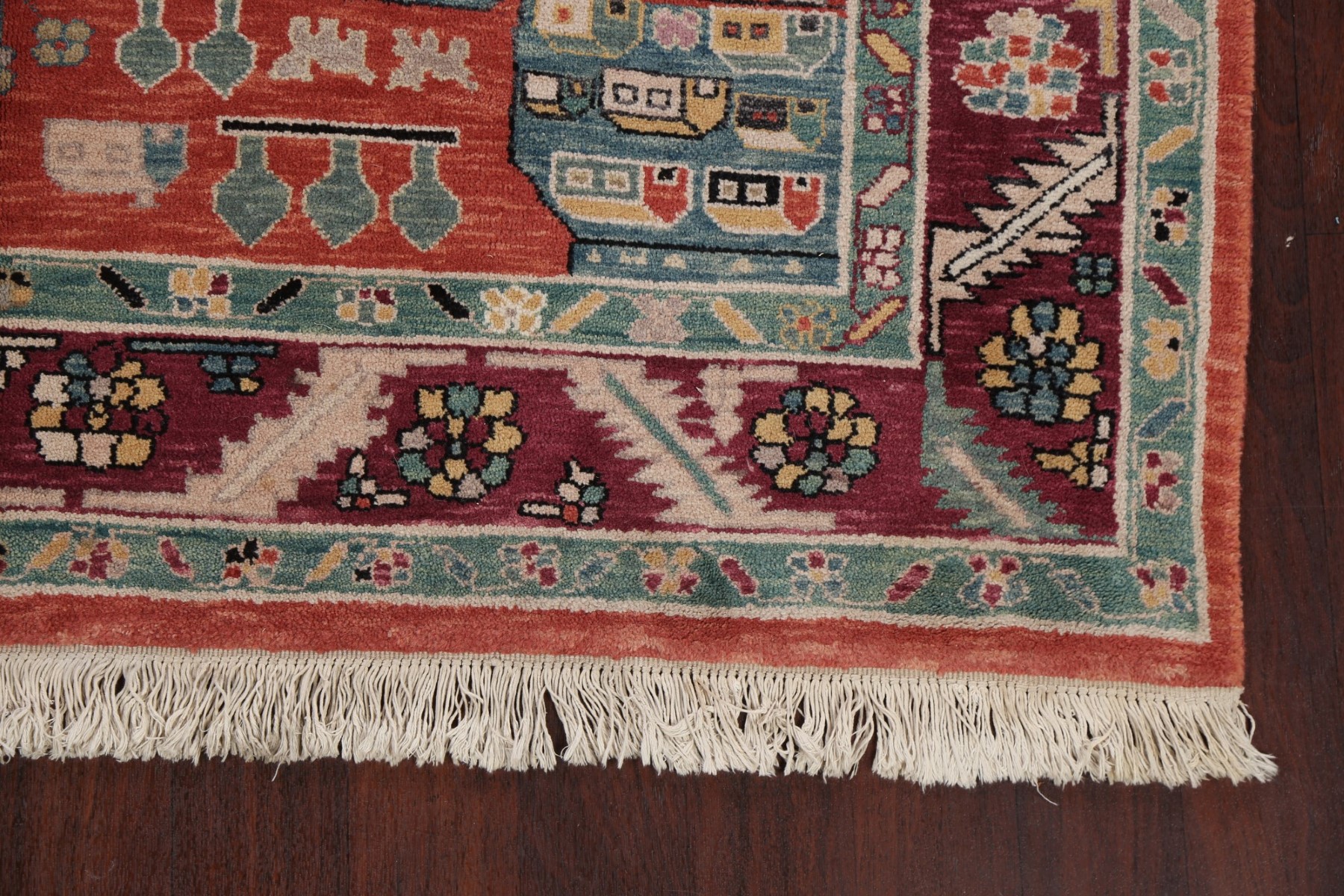 Vegetable Dye Tribal Traditional Geometric Oriental Area Rug Handmade